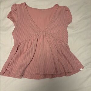 francesca's pink babydoll top